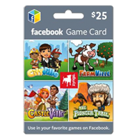 Zynga Facebook Game Card $25