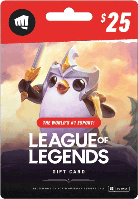 League of Legends Gift Card $25 US
