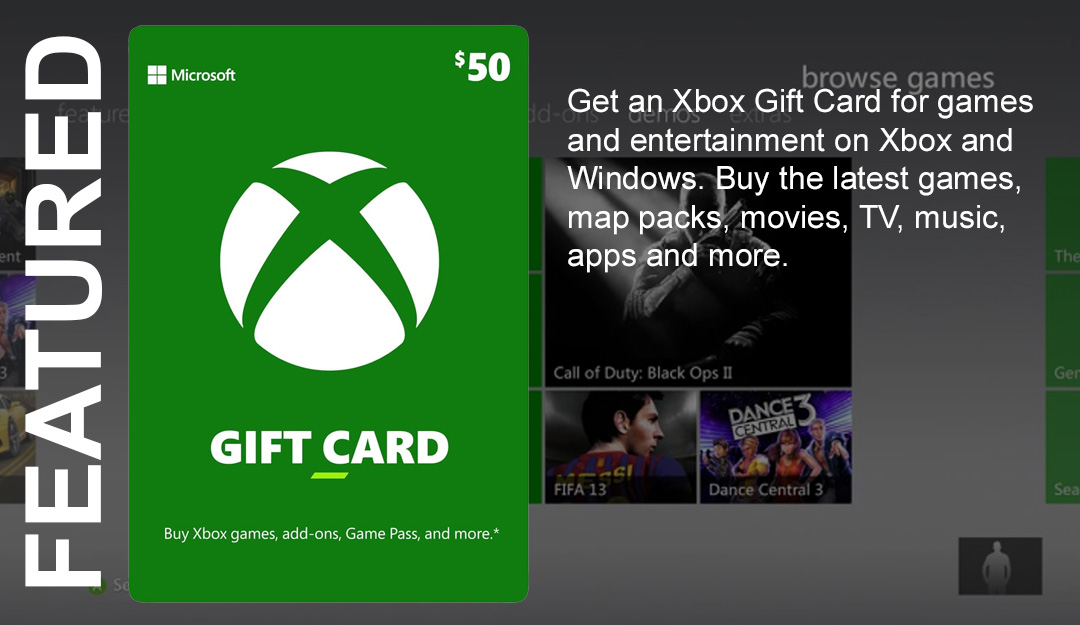 Buy featured gift cards online with instant email delivery